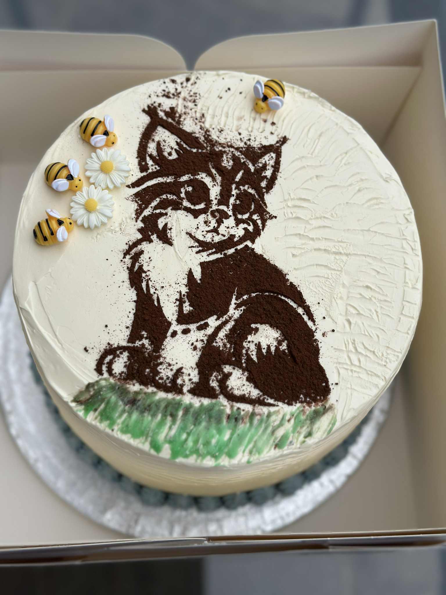 Chocolate Cat Garden Cake