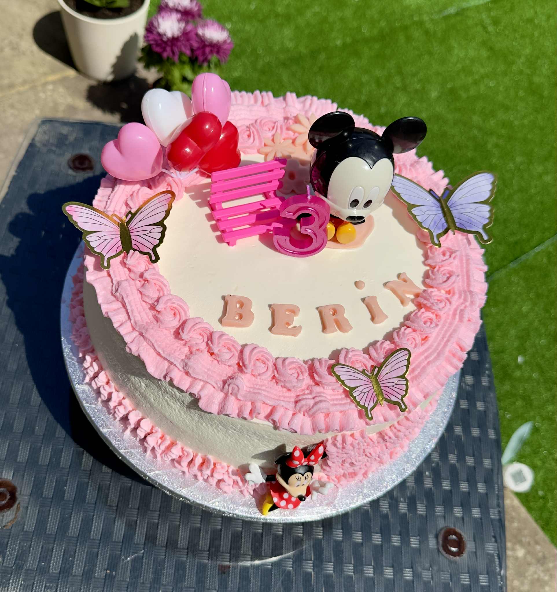 Pink Minnie Birthday Cake