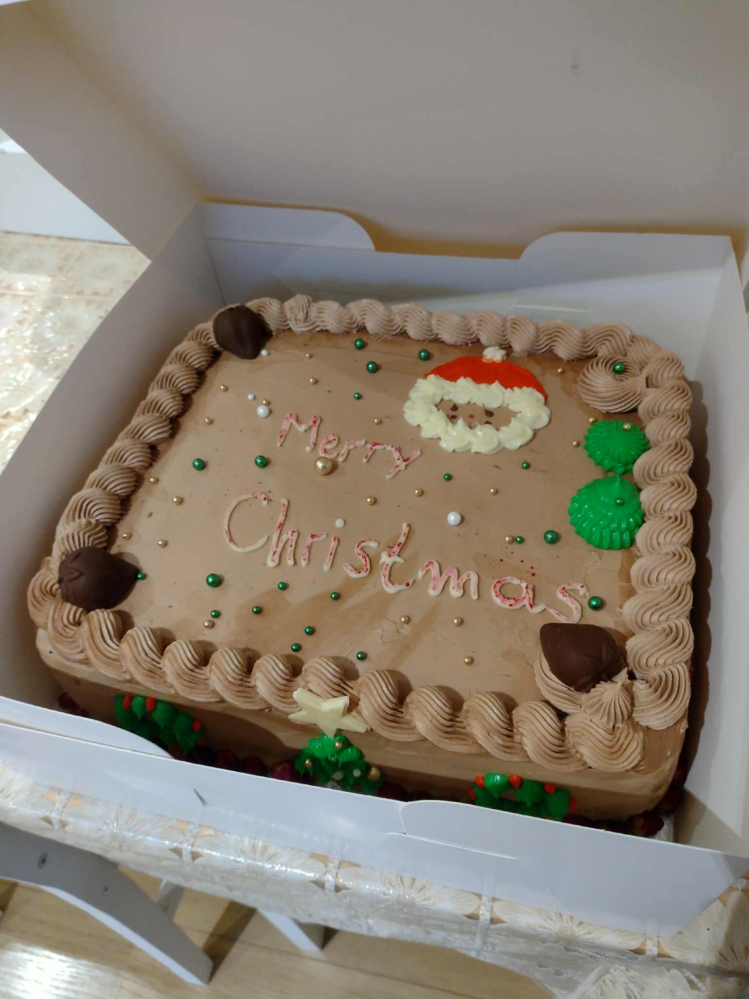 Merry Christmas Chocolate Cake