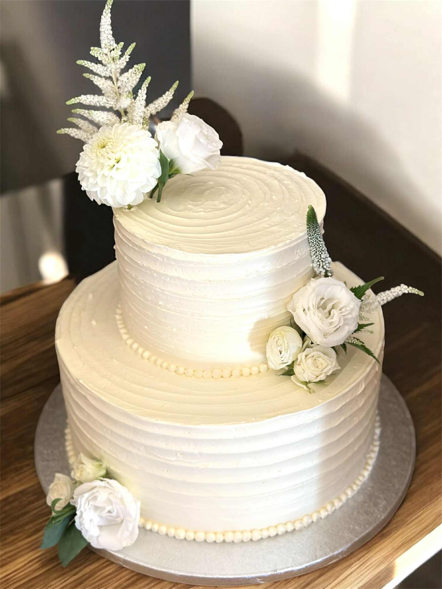 Elegant White Lemon Wedding Cake