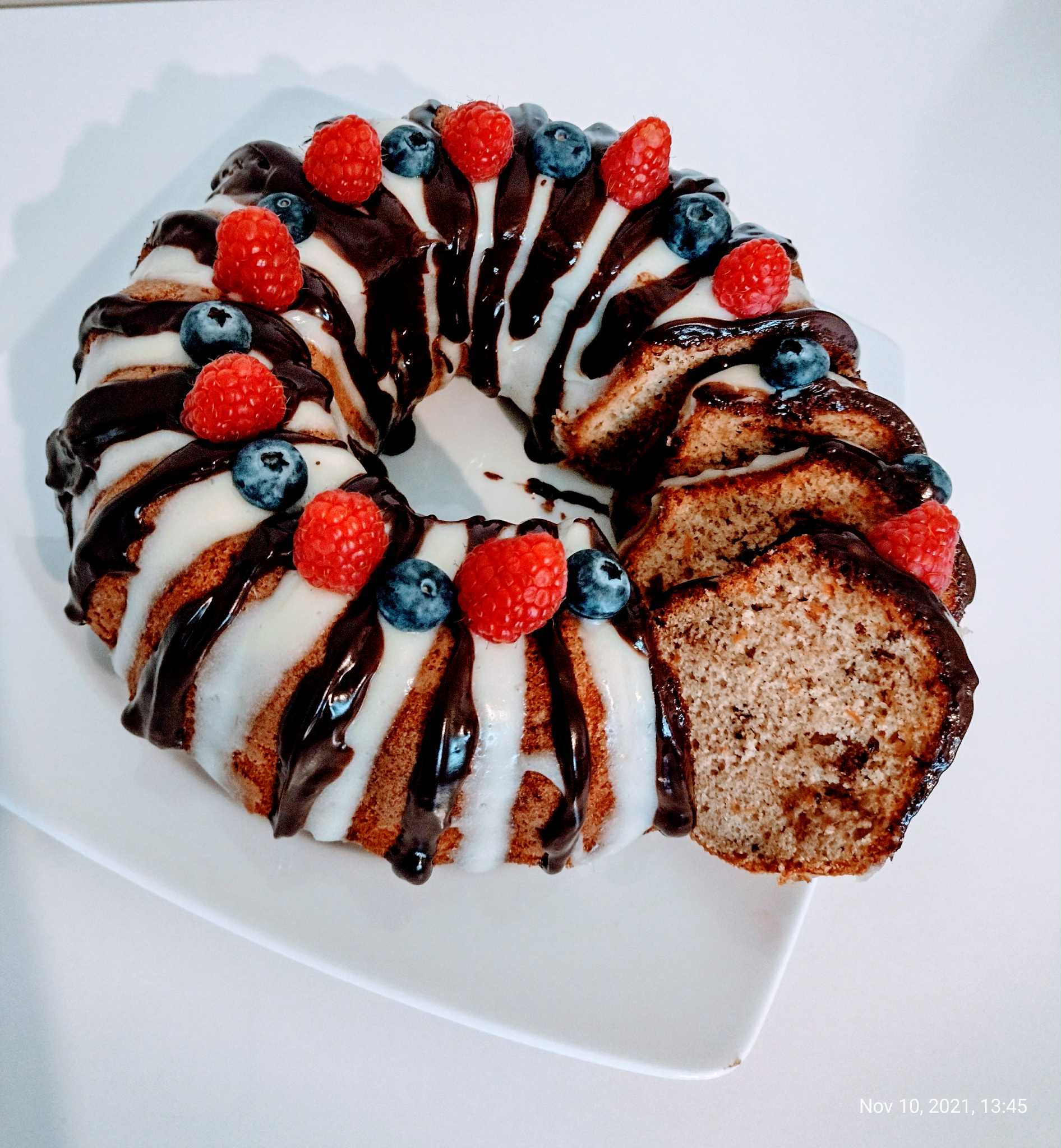 Chocolate Glazed Carrot Bundt Cake