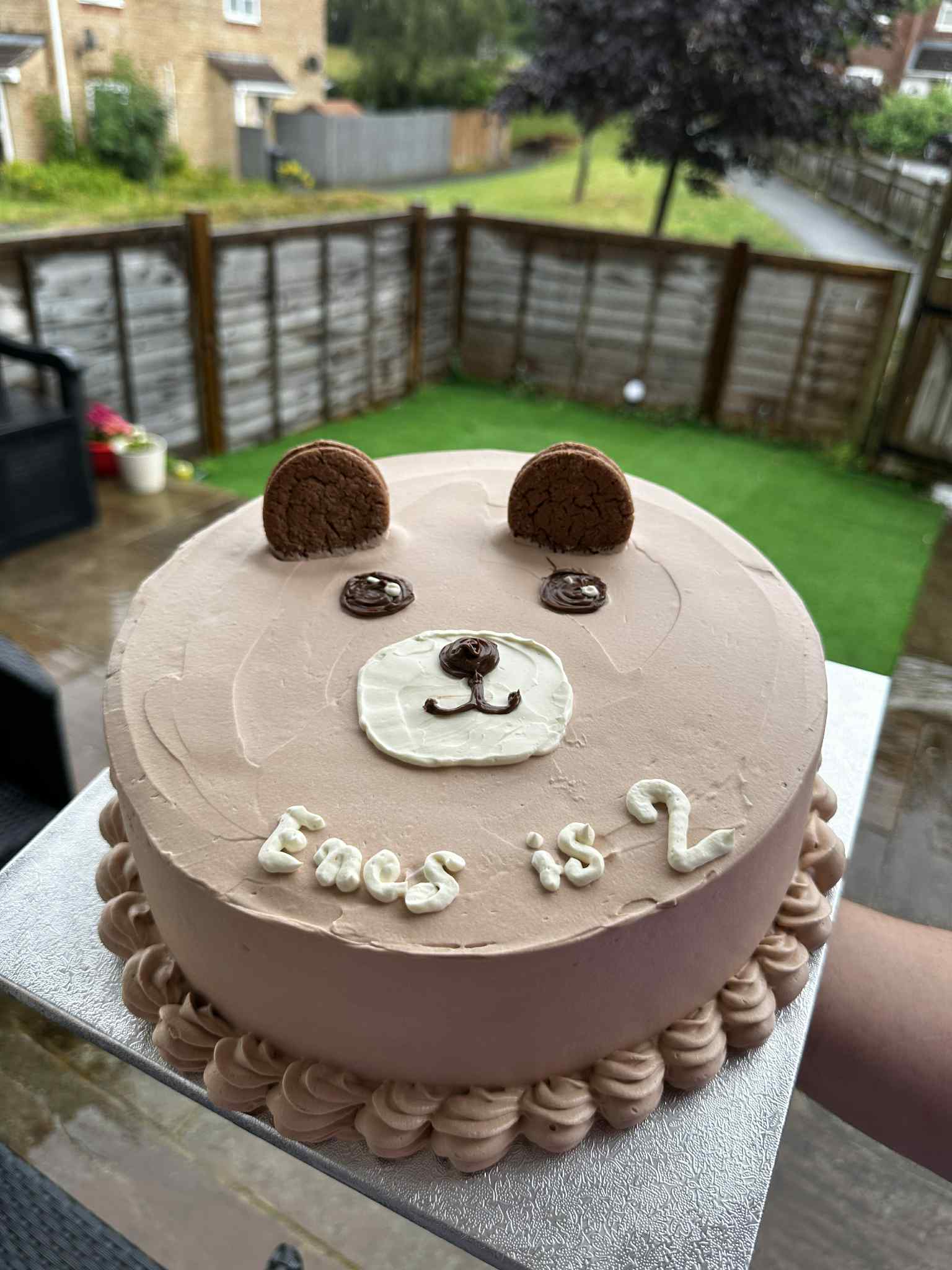Cute Bear Chocolate Birthday Cake
